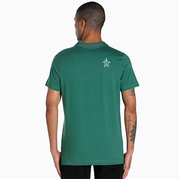 PUMAx1DER Men's Logo Polo T-Shirt, Deep Forest, extralarge-IND