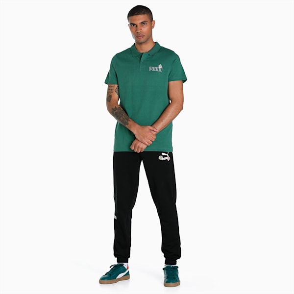 PUMAx1DER Men's Logo Polo T-Shirt, Deep Forest, extralarge-IND