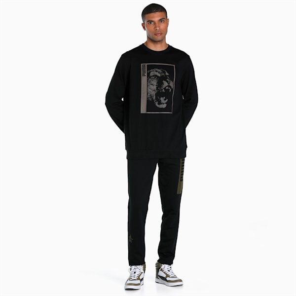 PUMAx1DER Men's Crew-Neck Sweater, Puma Black, extralarge-IND