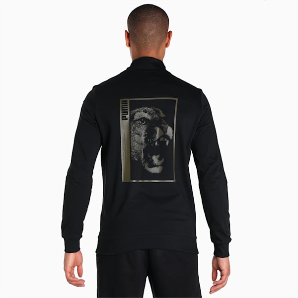 PUMAx1DER Graphic Men's Slim Fit Jacket, Puma Black, extralarge-IND
