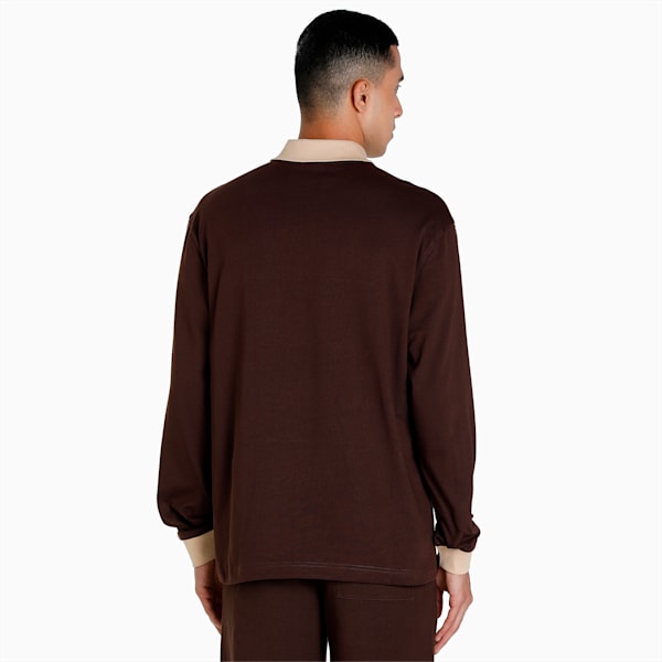PUMAx1DER Men's Regular Fit Polo, Dark Chocolate, extralarge-IND