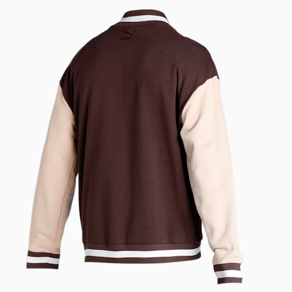PUMAx1DER Varsity Men's Jacket, Dark Chocolate, extralarge-IND