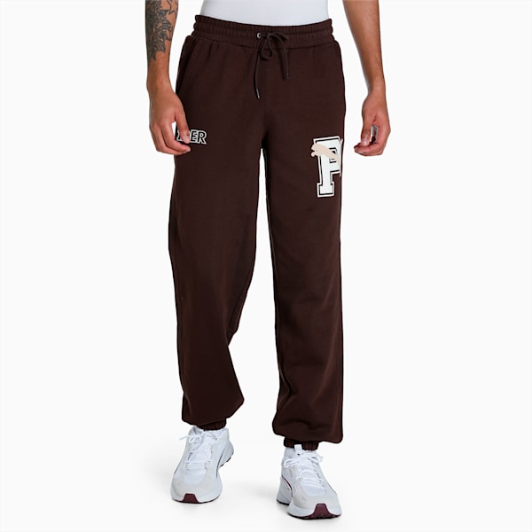 PUMAx1DER Men's Regular Fit Knitted Pants, Dark Chocolate, extralarge-IND