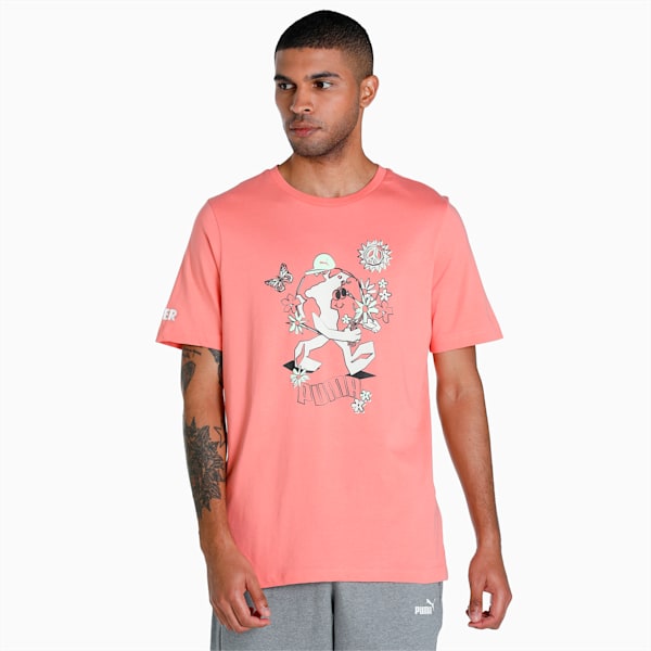PUMAx1DER FeelGood Men's Regular Fit T-Shirt, Carnation Pink, extralarge-IND
