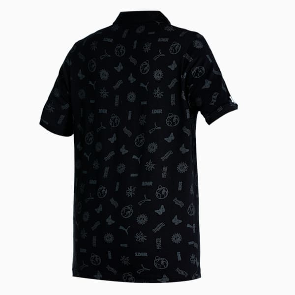 PUMAx1DER FeelGood Men's AOP Polo T-Shirt, Puma Black, extralarge-IND