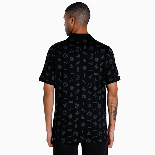 PUMAx1DER FeelGood Men's AOP Polo T-Shirt, Puma Black, extralarge-IND