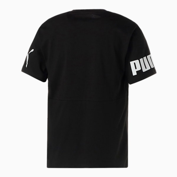 メンズ PUMA POWER カラーブロック 半袖 Tシャツ, PUMA Black, extralarge-JPN