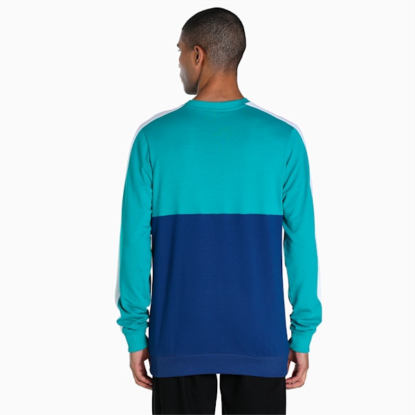 PUMA x one8 Colorblock Crew-Neck Men's Sweatshirt, Blazing Blue, extralarge-IND