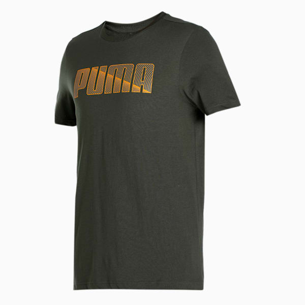 Wording Graphic Men's Slim Fit T-Shirt, Forest Night, extralarge-IND