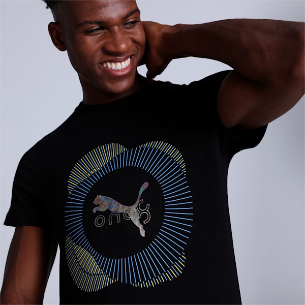 PUMA x one8 Graphic Men's Slim Fit T-Shirt, PUMA Black, extralarge-IND