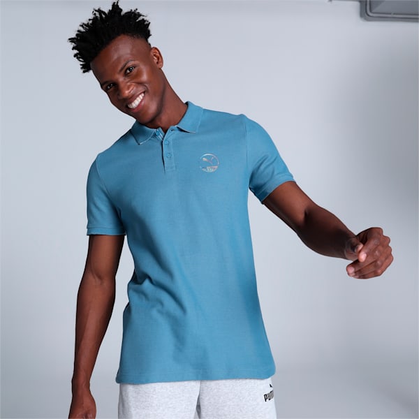 PUMA x one8 Men's Slim Fit Polo, Deep Dive, extralarge-IND