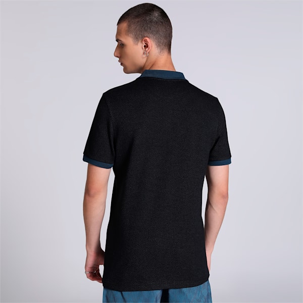 PUMA x one8 Jacquard Men's Slim Fit Polo, PUMA Black, extralarge-IND