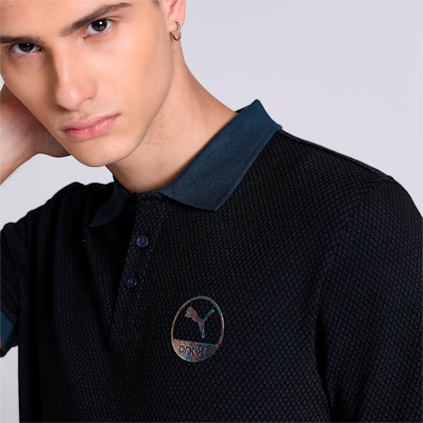PUMA x one8 Jacquard Men's Slim Fit Polo, PUMA Black, extralarge-IND