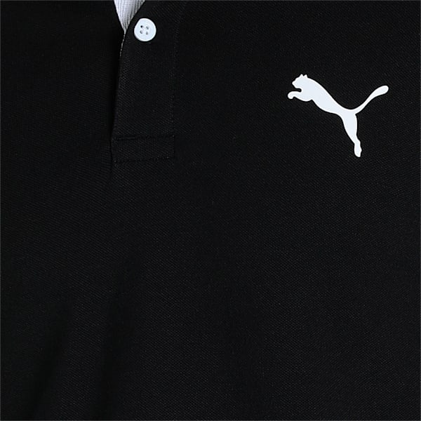 Long Sleeve Men's Polo, Puma Black