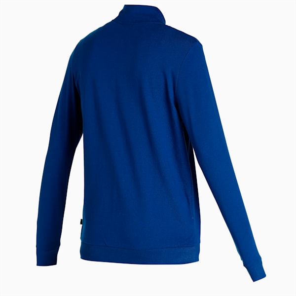 Knitted FF Logo Men's Slim Fit Jacket, Blazing Blue, extralarge-IND
