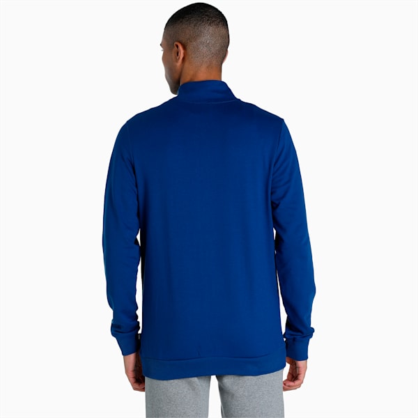 Knitted FF Logo Men's Slim Fit Jacket, Blazing Blue, extralarge-IND