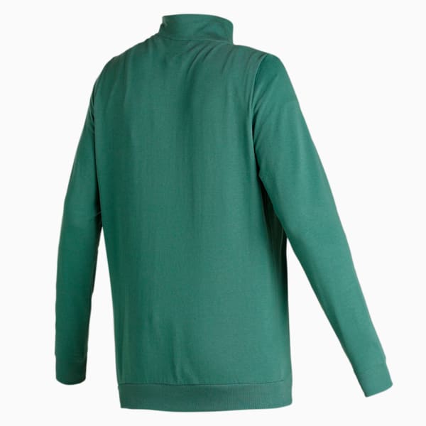 Knitted FF Logo Men's Slim Fit Jacket, Deep Forest, extralarge-IND