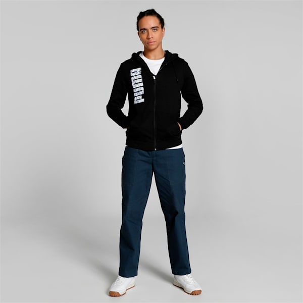 Pixelated Logo FP Men's Slim Fit Hoodie, Puma Black, extralarge-IND