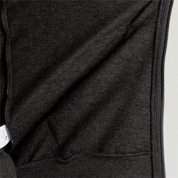 Gingham Logo Knitted Men's Slim Fit Hoodie, Dark Gray Heather, extralarge-IND
