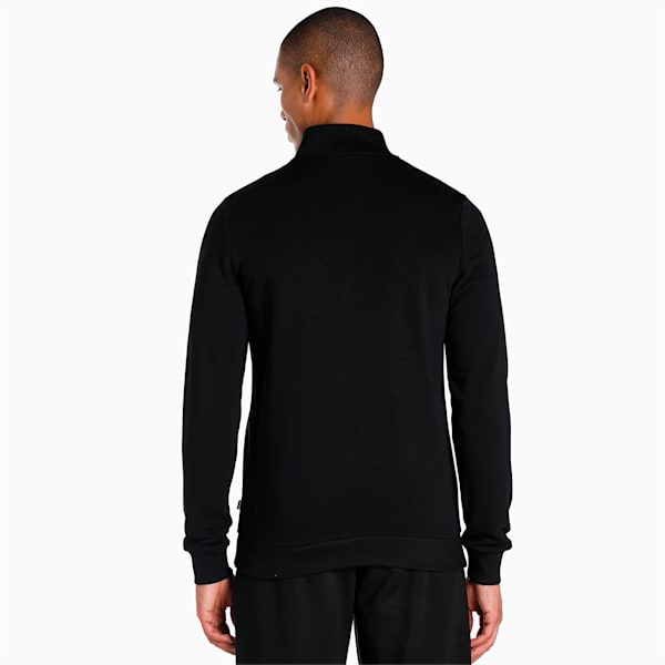 PUMA Knitted Sports Logo Men's Slim Fit Jacket, Puma Black, extralarge-IND
