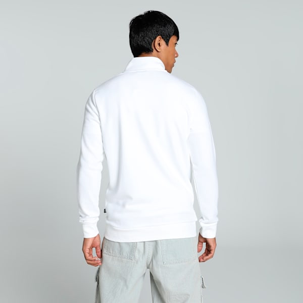 Knitted Sports Logo Men's Slim Fit Jacket, Puma White, extralarge-IND
