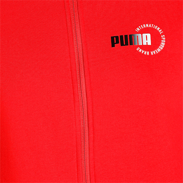 PUMA Knitted Sports Logo Men's Slim Fit Jacket, High Risk Red, extralarge-IND