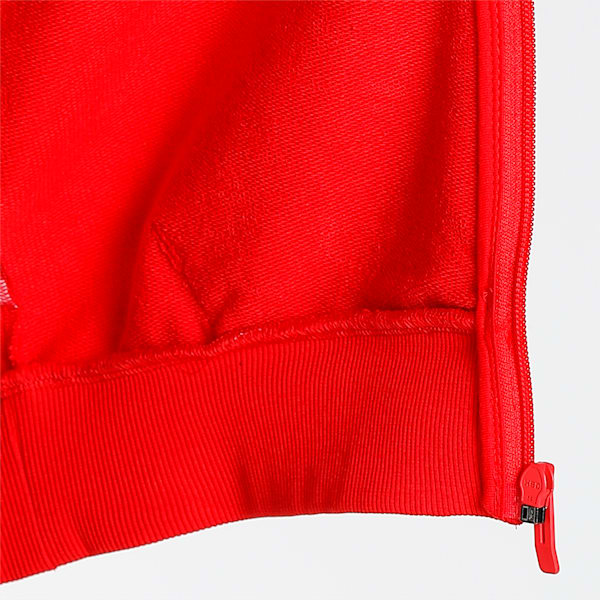 Knitted Sports Logo Men's Slim Fit Jacket, High Risk Red, extralarge-IND