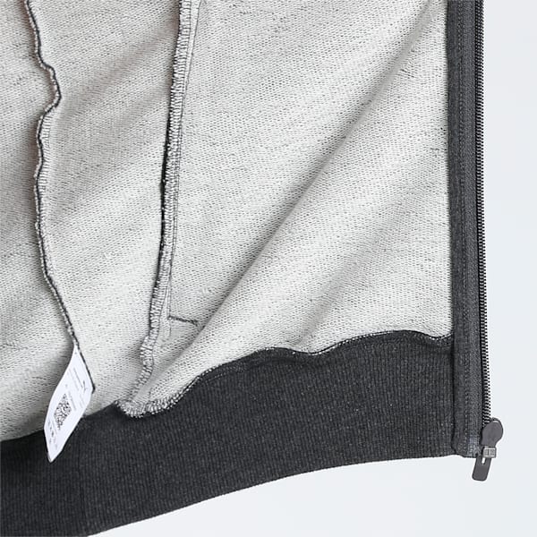 PUMA Knitted Textured Men's Slim Fit Jacket, Dark Gray Heather, extralarge-IND
