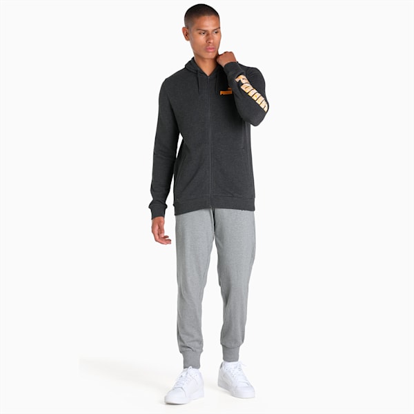 PUMA Knitted Textured Men's Slim Fit Jacket, Dark Gray Heather, extralarge-IND