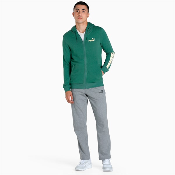 PUMA Knitted Textured Men's Slim Fit Jacket, Deep Forest, extralarge-IND