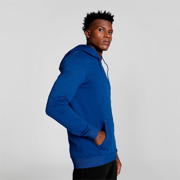 Logo Knitted Men's Slim Fit Jacket, Blazing Blue, extralarge-IND