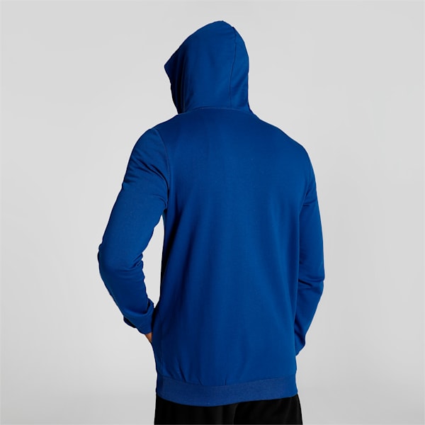 Logo Knitted Men's Slim Fit Jacket, Blazing Blue, extralarge-IND