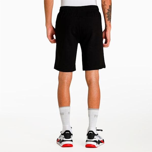 Men's Multi Logo Knitted Shorts, Puma Black, extralarge-IND