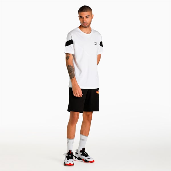 Men's Multi Logo Knitted Shorts, Puma Black, extralarge-IND