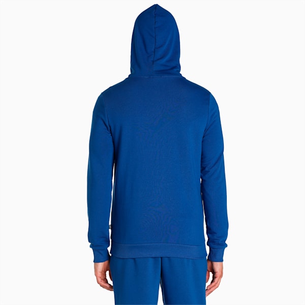 Futuristic Logo Men's Slim Fit Hoodie, Blazing Blue, extralarge-IND