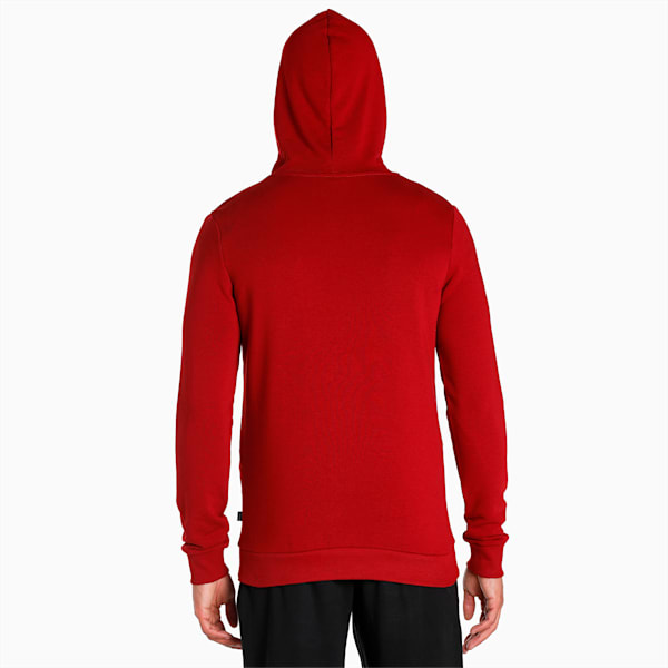Futuristic Logo Men's Slim Fit Hoodie, Intense Red, extralarge-IND