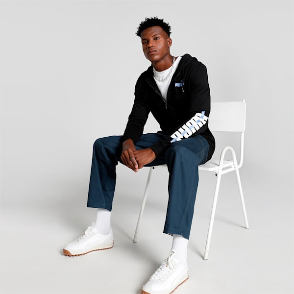 Graphic Men's Slim Fit Hoodie, Puma Black, extralarge-IND