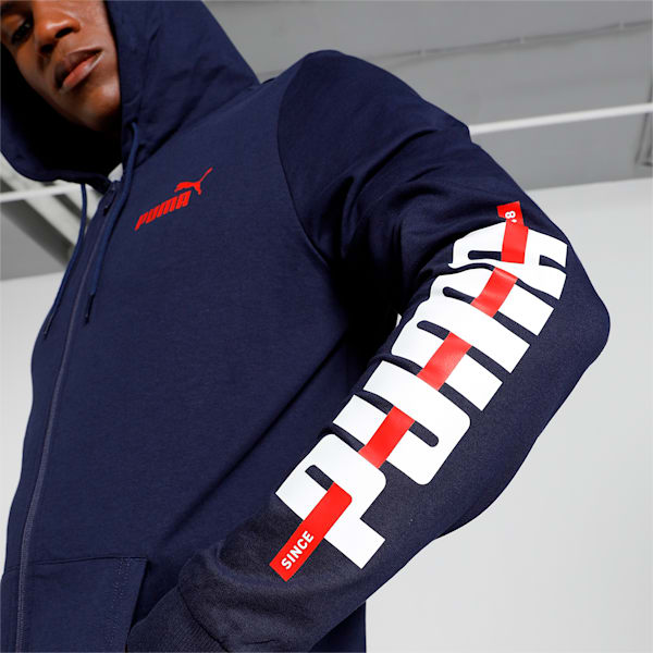 Graphic Men's Slim Fit Hoodie, Peacoat, extralarge-IND