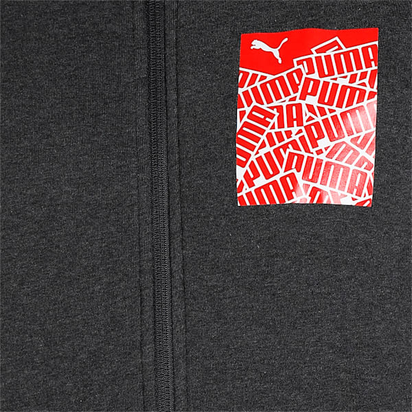 Graphic Logo Men's Slim Fit Jacket, Dark Gray Heather, extralarge-IND