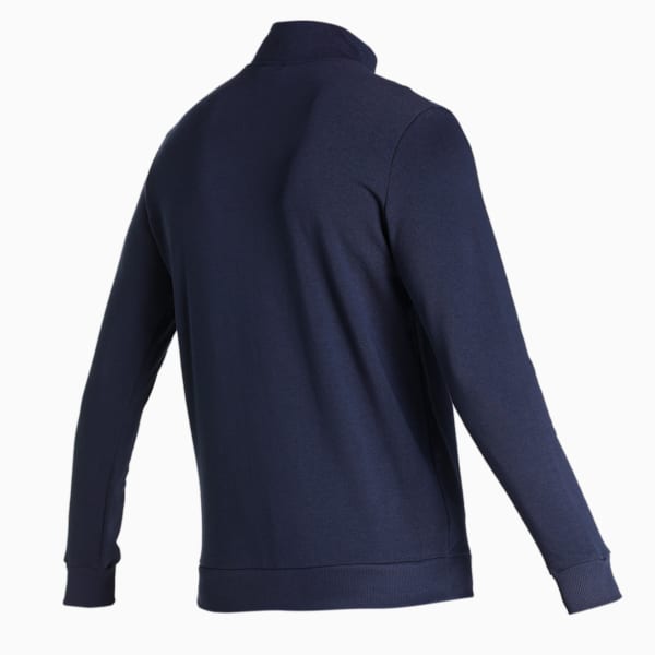 Knitted Multi Logo Men's Slim Fit Jacket, Peacoat, extralarge-IND