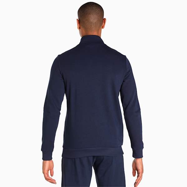 Knitted Multi Logo Men's Slim Fit Jacket, Peacoat, extralarge-IND