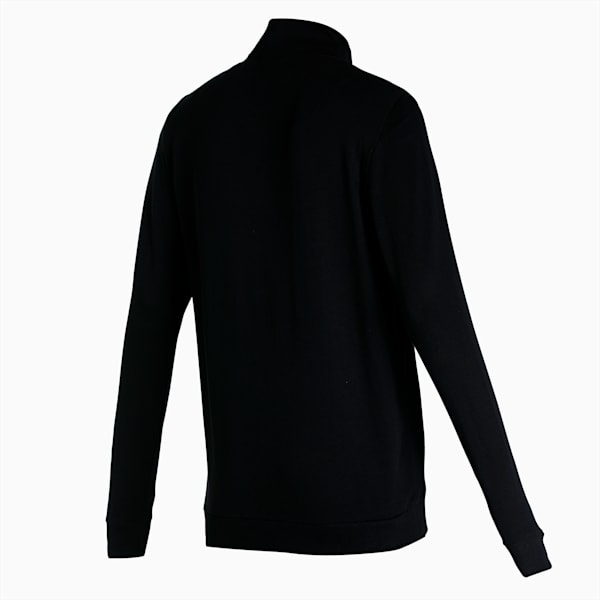 Rounded Logo Knitted Slim Fit Jacket, Puma Black, extralarge-IND