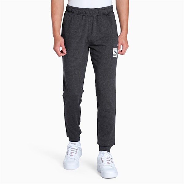 Cell Graphic Men's Knit Slim Fit Pants, Dark Gray Heather, extralarge-IND