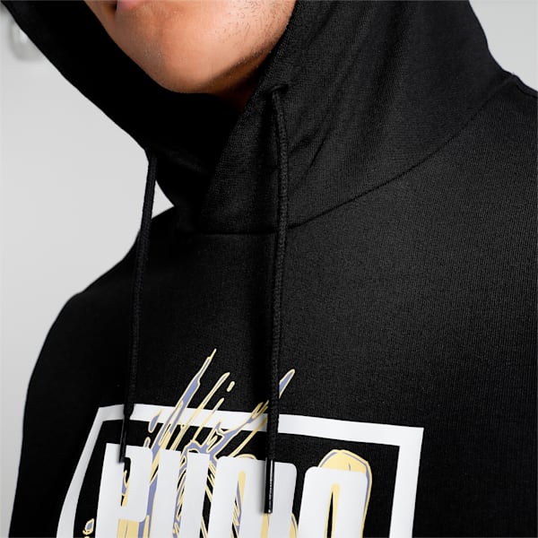 Patch Graphic Men's Regular Fit Hoodie, Puma Black, extralarge-IND