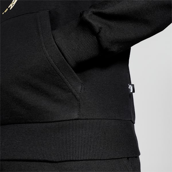 Patch Graphic Men's Regular Fit Hoodie, Puma Black, extralarge-IND