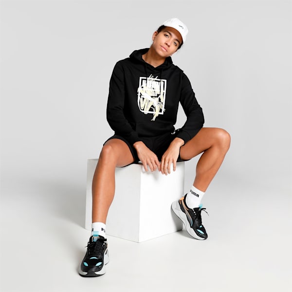 Patch Graphic Men's Regular Fit Hoodie, Puma Black, extralarge-IND