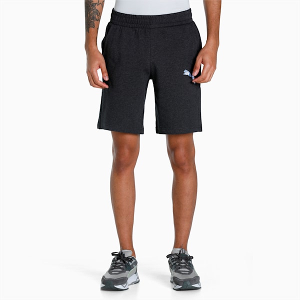 Cat Logo Knitted Shorts, Dark Gray Heather, extralarge-IND