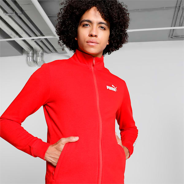 Men's Graphic Slim Fit Jacket, High Risk Red, extralarge-IND