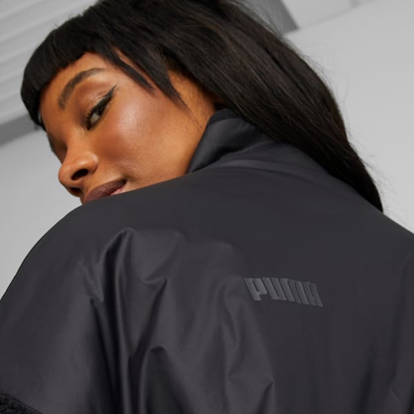 Chamarra híbrida Sherpa para mujer, PUMA Black, extralarge