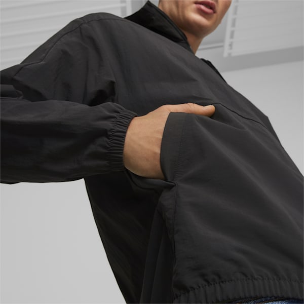 Men's Hooded Windbreaker Jacket, PUMA Black, extralarge-IND
